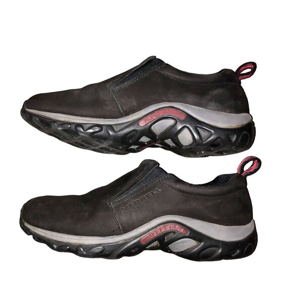 Merrell Jungle Moc Black Suede Slip-On Shoes Mens 8 Comfort Casual - Picture 4 of 14